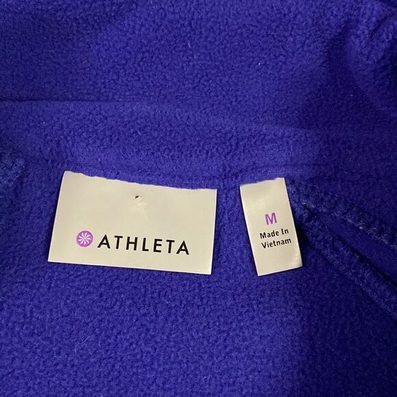 Athleta Quarter Zip Violet Sweater size Medium - Picture 7 of 12